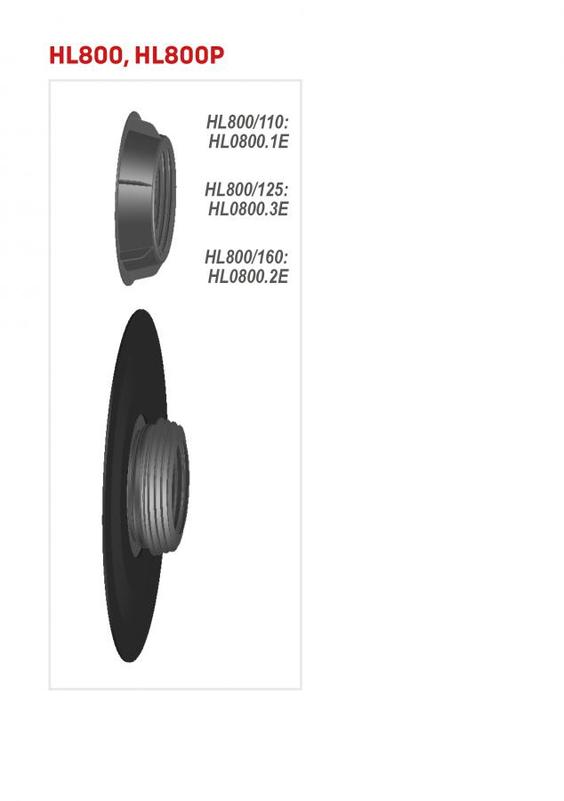 Těsnicí manžeta pro prostup potrubí HL Hutterer & Lechner, DN125 s asfaltovou manžetou, vodotěsná/plynotěsná/radon