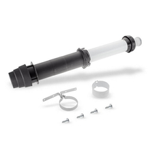 Svislé odkouření Vaillant včetně střešního nástavce, pr.&nbsp;60/100 mm, PP (černé provedení)