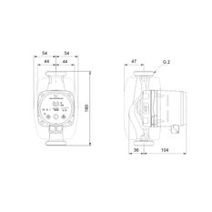 Čerpadlo oběhové Grundfos ALPHA2 32-60 180 1x230V 50Hz 6H