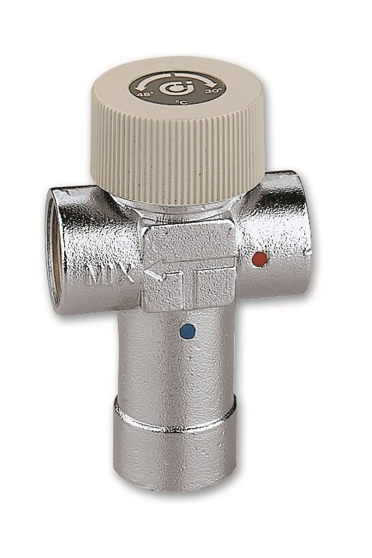 Termostatický směšovací ventil pro TV - 3/4˝F, Kv 1,8, + 30 °C až + 48 °C IVAR.C 520