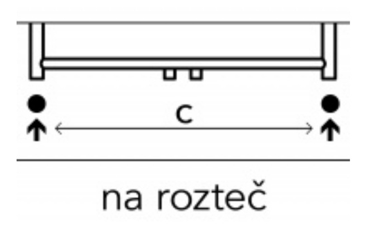 Těleso koupelnové PMH Avento 500 x 1210 mm, 311 W, klasické připojení, Bílá lesklá RAL 9003