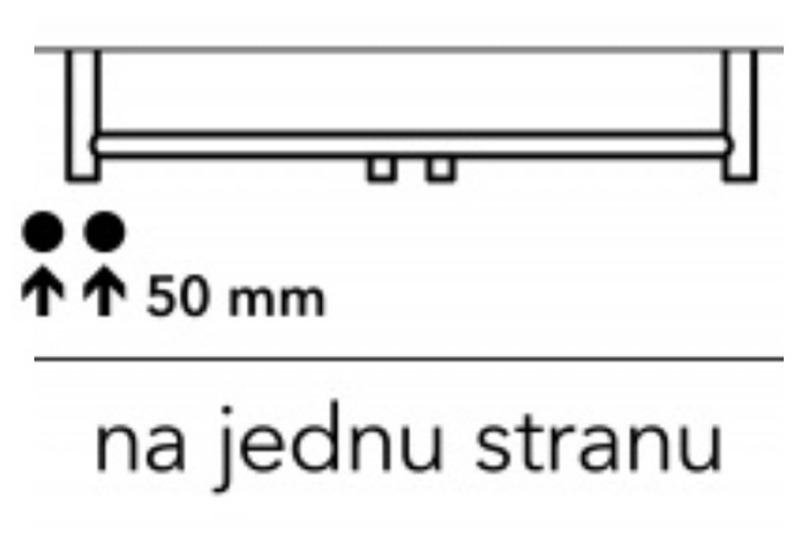 Těleso koupelnové PMH Avento 500 x 1210 mm, 311 W, klasické připojení, Bílá lesklá RAL 9003