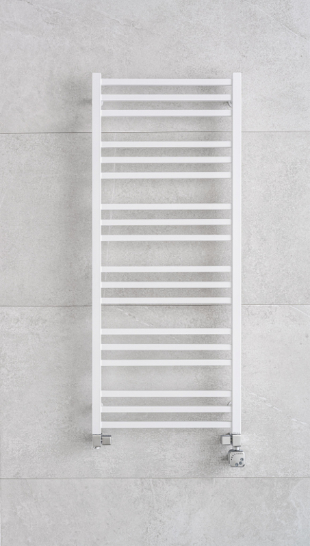 Těleso koupelnové PMH Avento 500 x 1210 mm, 311 W, klasické připojení, Bílá lesklá RAL 9003