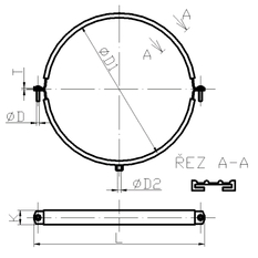 Objímka pro ventilaci M8/M10 315 mm pozink