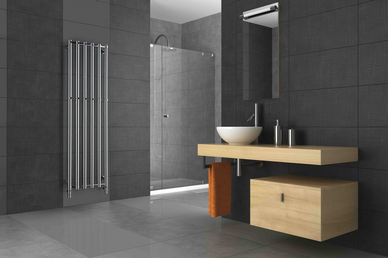 Těleso koupelnové PMH Rosendal 266 x 950 mm, 161 W, klasické připojení, Chrom