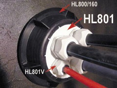 Vícenásobná - potrubní průchodka k HL800/160, pro pr. 8-52mm (4 otvory) HL Hutterer & Lechner