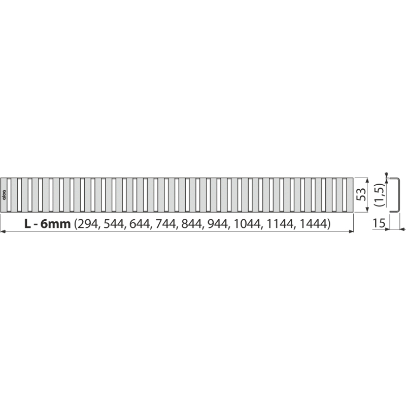 Rošt Alcadrain (Alcaplast) pro liniový podlahový žlab, nerez-mat LINE-850M