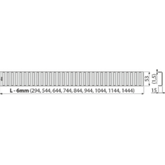 Rošt Alcadrain (Alcaplast) pro liniový podlahový žlab, nerez-mat LINE-850M