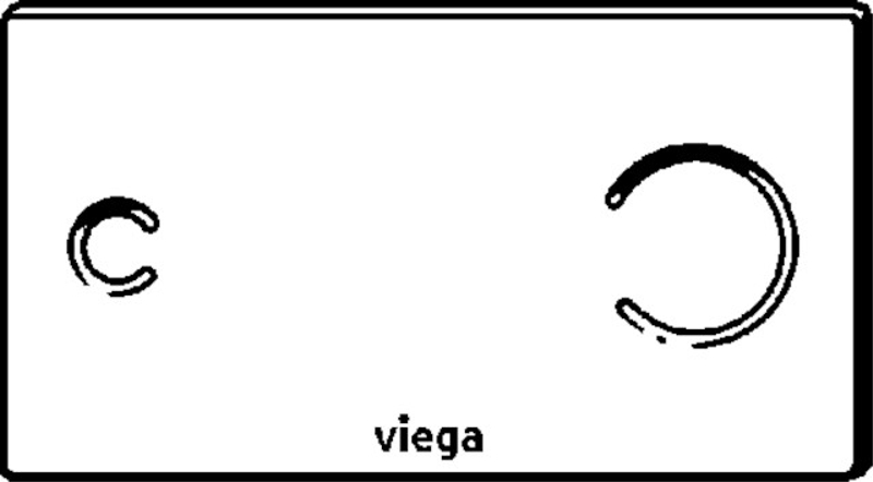 Senzitivní ovládací deska Viega 8352.11 VfM100S 230V sklo parsol/černé