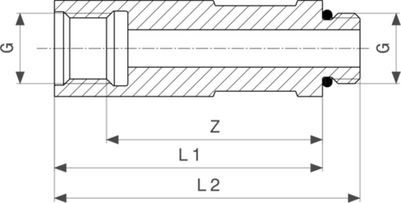 Prodloužení Viega systémové armatury Easytop 2234.5 1/4˝ x 50