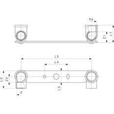 Montážní jednotka Viega pájené fitinky 94476.05NOR 12 x 3/8˝ x 150