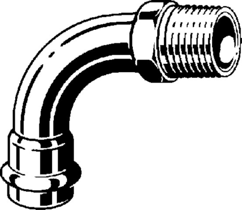 Přechodový oblouk 90° Viega Sanpress Inox G s SC-Contur 0214 28 x 1˝