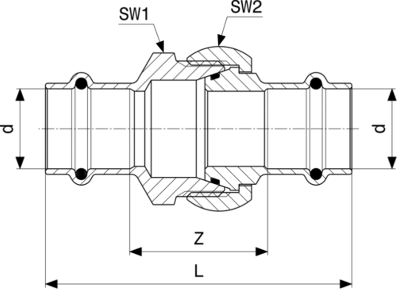 Šroubení Viega Profipress G s SC-Contur 2650 35