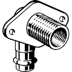 Stěnová průchodka Viega Profipress s SC-Contur 2232.1 15x1/2˝x3/4˝x25