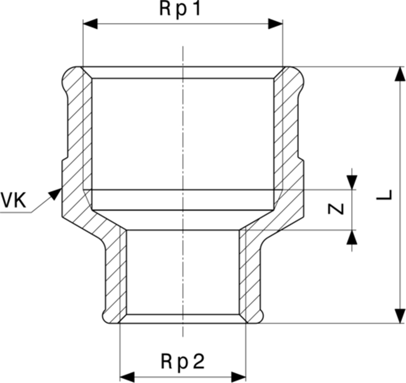 Redukční objímka Viega bronz 3240 2 x 5/4˝
