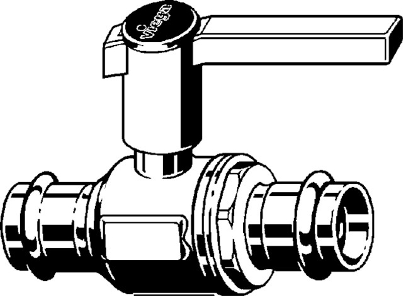 Kulový kohout Viega Sanpress Inox s SC-Contur 2370 18