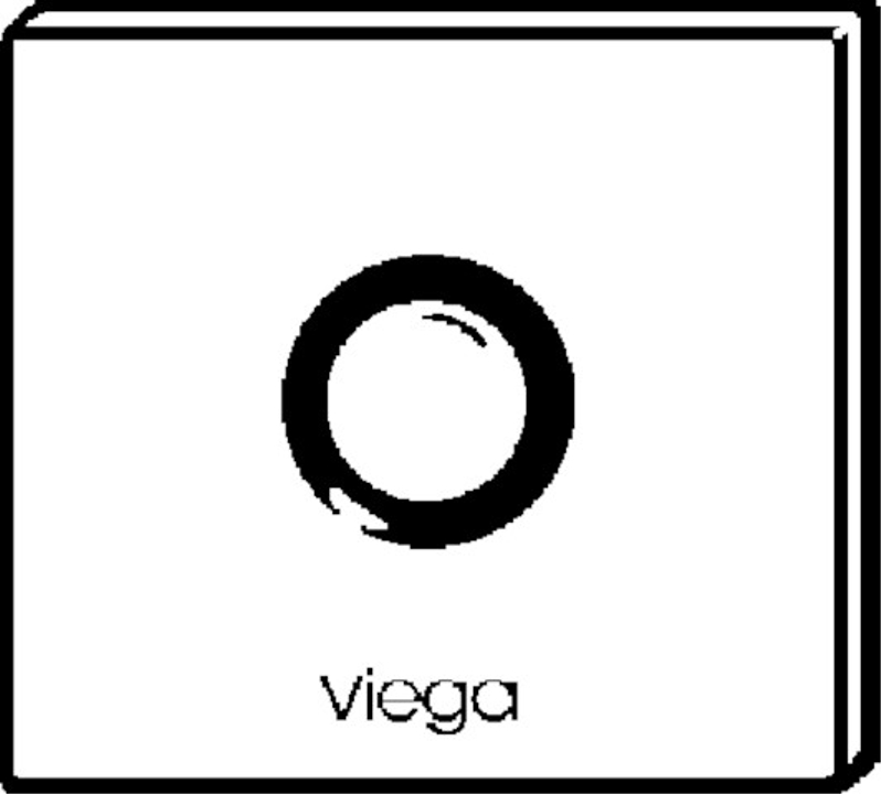 Krycí deska Viega 8351.8 150 x 140 sklo parsol/černé