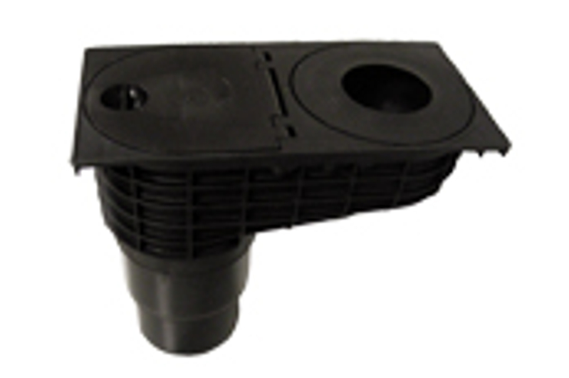 Lapač střešních splavenin HL Hutterer & Lechner, DN125/110, s košem pro zachytávání nečistot, se suchou nezámrznou zápachovou klapkou, s čistícím víčkem a těsnicími kroužky pr. 75/90/100/110/120mm