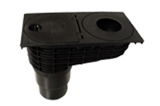 Lapač střešních splavenin HL Hutterer & Lechner, DN125/110, s košem pro zachytávání nečistot, se suchou nezámrznou zápachovou klapkou, s čistícím víčkem a těsnicími kroužky pr. 75/90/100/110/120mm