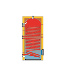 Ohřívač vody zásobníkový - se dvěma integrovanými výměníky -196l IVAR.PRESTIGE EP 200