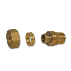 Set svěrného šroubení s vsuvkou - na potrubí PEX - 25x2,3 - 3/4˝M IVAR.RP 731