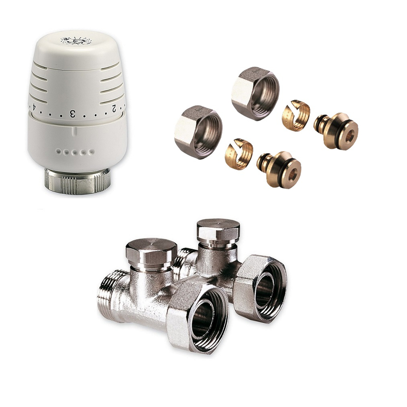 KIT Vekoluxivar - pro dvoutrubkový systém - 1/2˝xEK, 15x1, přímé IVAR.KIT DD 345
