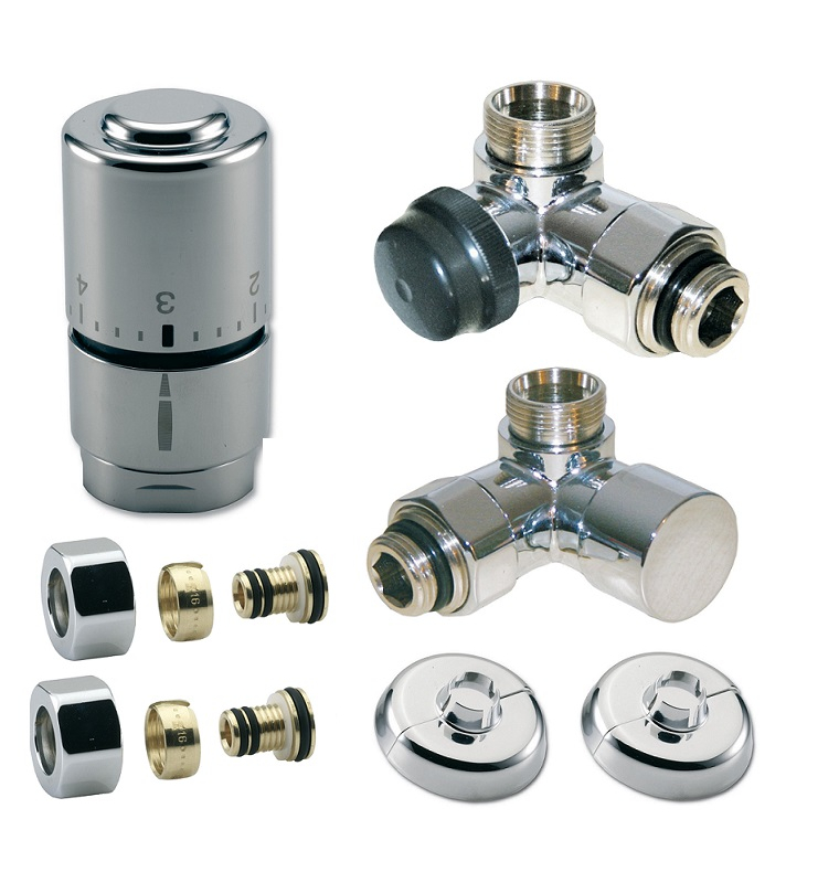 KIT klasik koupelnový OPTIMA - úhlový - 1/2˝xM24, ALPEX 16x2mm, inox IVAR.DV 016028/1
