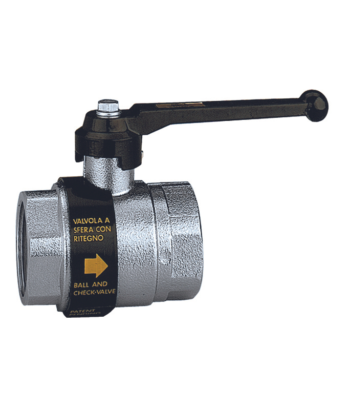 Kulový uzávěr voda - se zpětným ventilem - 1/2˝FF, motýl IVAR.BALLSTOP 3230