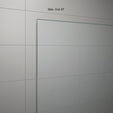 Dvoudílné křídlové dveře Ronal Pur s vyrovnávacími profily levé / 1 strana rohového vstupu 900 x 2000 mm, chrom/sklo čiré