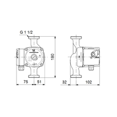 Čerpadlo oběhové Grundfos UPS25-60 N 180 1x230V 50Hz 9H