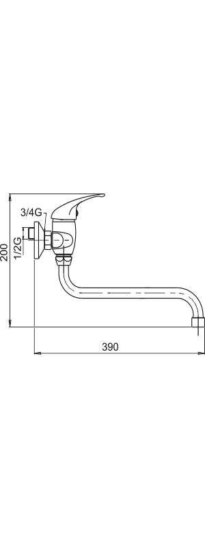 Dřezová baterie Novaservis Metalia 55 lékařská páka 55078L,0 