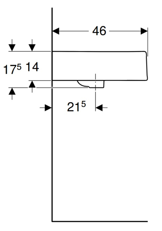 Umyvadlo s otvorem Kolo Twins, 60 x 46 cm, bílá
