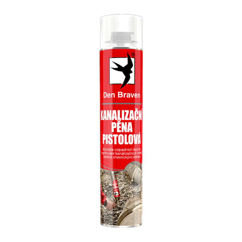 Kanalizační pěna Den Braven trubičková dóza 750 ml, zelená