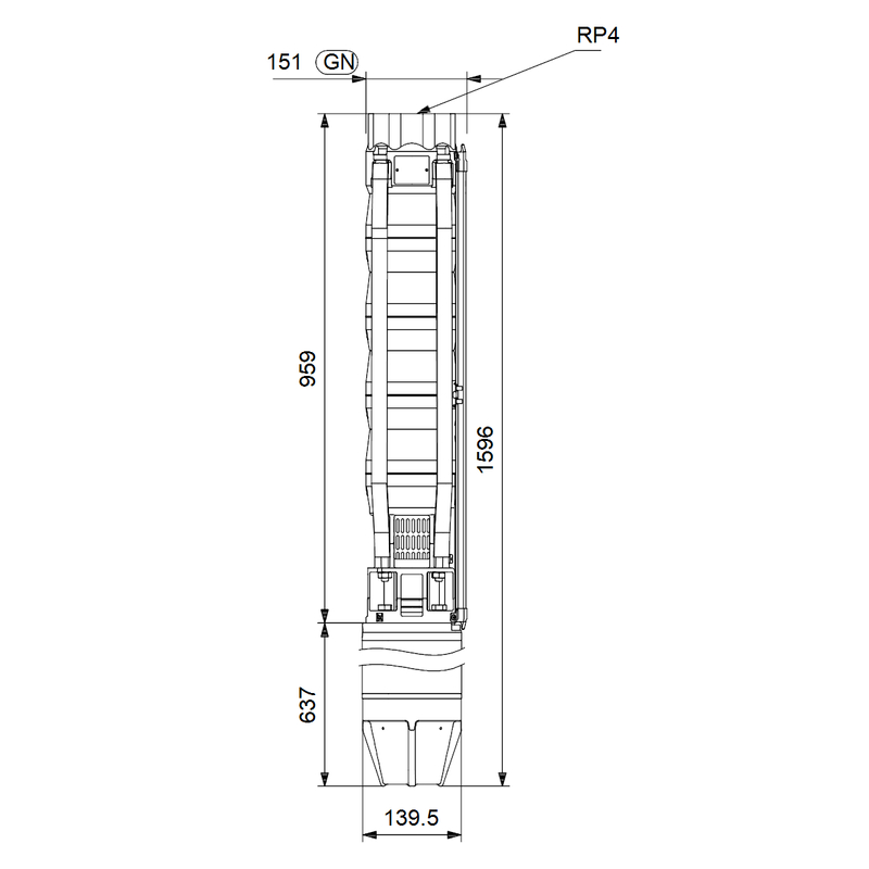 Čerpadlo ponorné Grundfos SP60- 6 Rp4 6˝3X380-415/50 SD 11kW