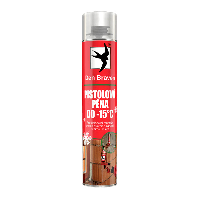 Pistolová pěna do -15 °C Den Braven pistolová dóza 750 ml, zelená
