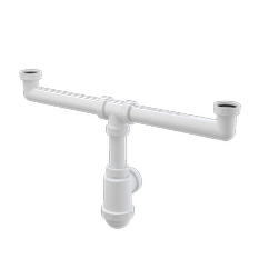 Sifon pro dvoudřez Alcadrain (Alcaplast) s převlečnými maticemi 6/4˝ A448-DN50/40