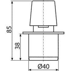 Přivzdušňovací hlavice Alcadrain (Alcaplast) DN40 APH40