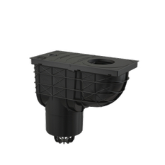 Univerzální lapač střešních splavenin 300×155/125 mm přímý, černá