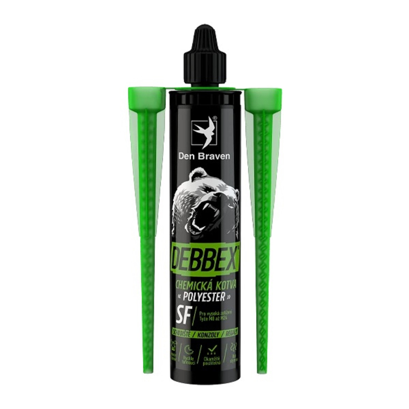Chemická kotva bez styrenu Den Braven POLYESTER SF kartuše 300 ml, šedá