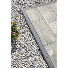 Obrubník chodníkový betonový Best Linea II rohový, vnější, výška 25 cm, antracitová