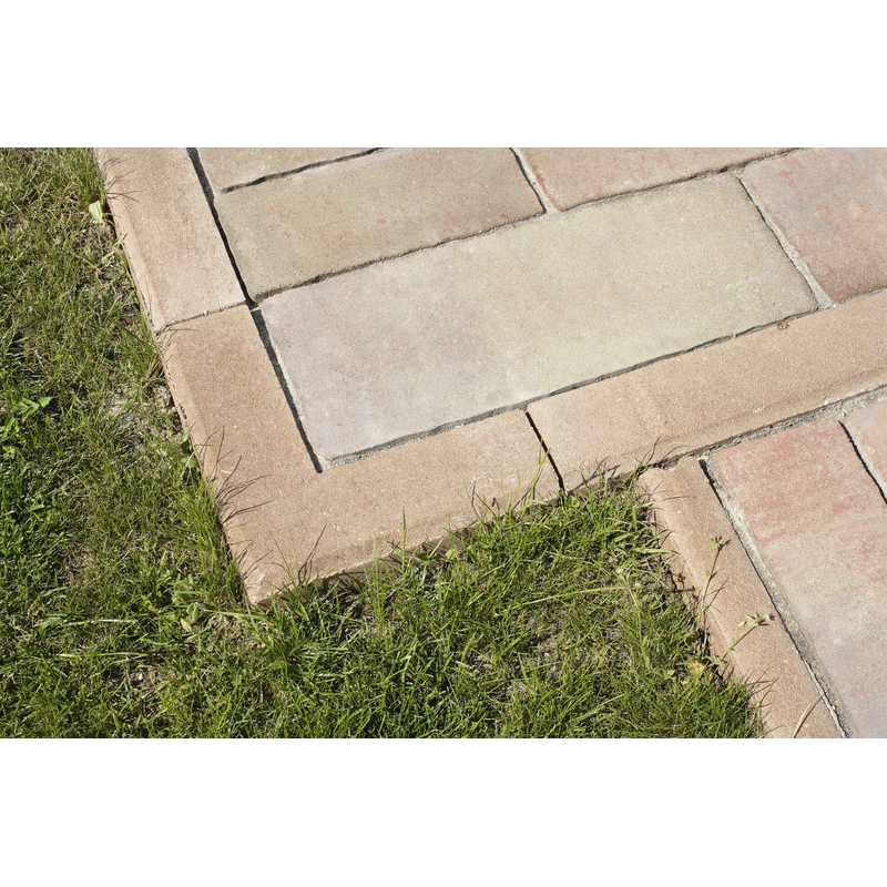 Obrubník chodníkový betonový Best Linea II rohový, vnější, výška 25 cm, karamelová