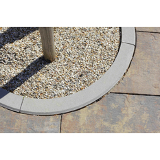 Obrubník chodníkový betonový Best Linea poloměr R1,0 vnější, výška 25 cm, přírodní betonová