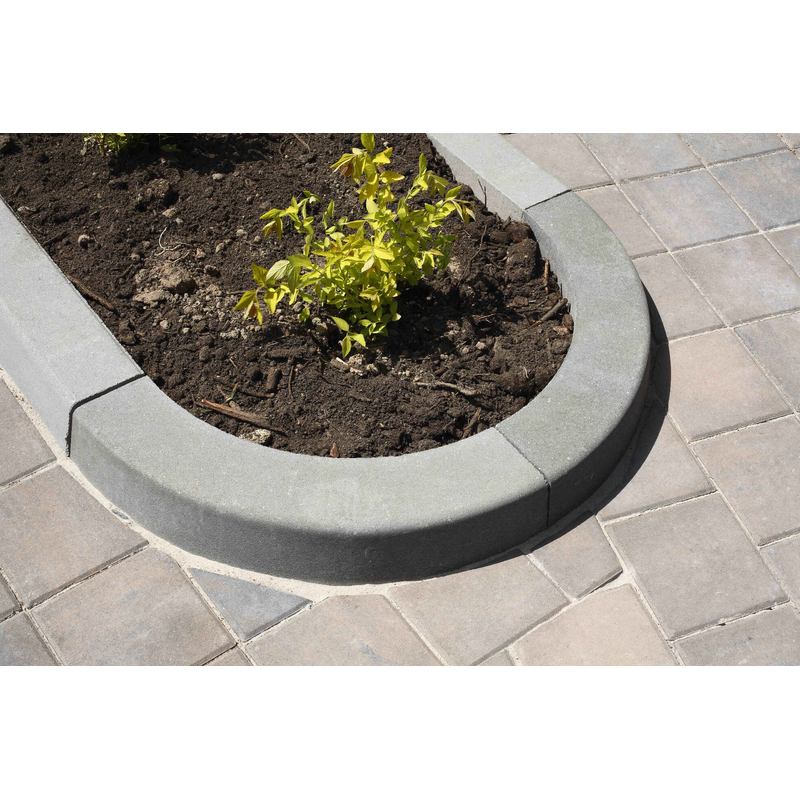 Obrubník silniční betonový Best Mono II poloměr R0,5 vnější, výška 25 cm, přírodní betonová