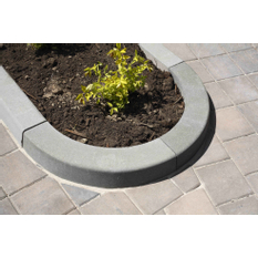 Obrubník silniční betonový Best Mono II poloměr R0,5 vnější, výška 25 cm, přírodní betonová