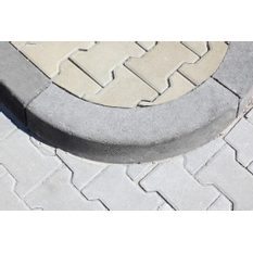 Obrubník silniční betonový Best Mono II poloměr R0,5 vnější, výška 25 cm, přírodní betonová