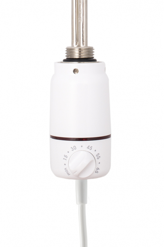 Topná tyč PMH ET2 s termostatem a krouceným kabelem, 600 W, Bílá lesklá RAL 9003