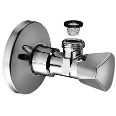 Rohový ventil Schell Sanland, bez matky se sítkem, 1/2˝ x 3/8˝, chrom