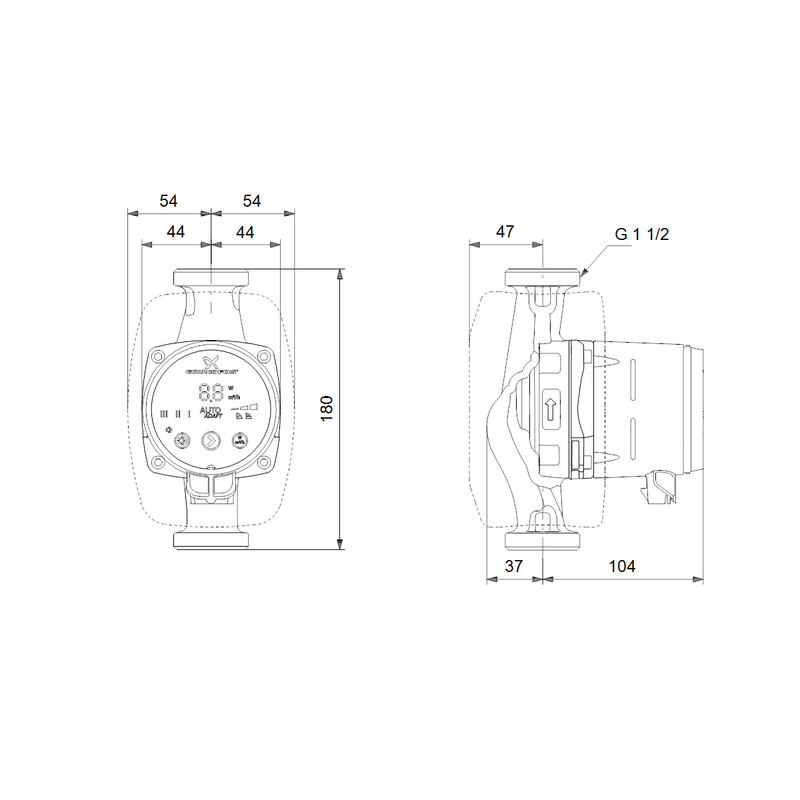 Čerpadlo oběhové Grundfos ALPHA2 25-60 N 180 1x230V 50Hz 6H