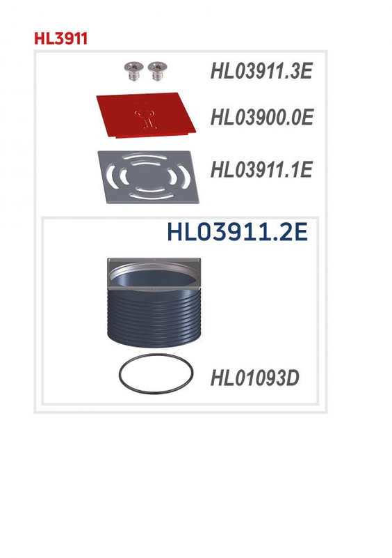 Nástavec HL Hutterer & Lechner, d 146mm/ nerez 145x145mm/ nerez 138x138mm, šrouby, bez ZU