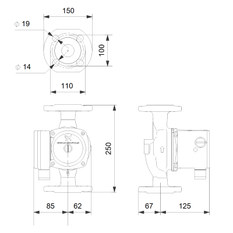 Čerpadlo oběhové Grundfos UPS40-50 FN 250 1x230V 50Hz 9H PN6/10